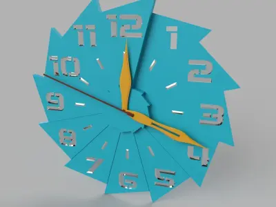 modern wall clock  3D print model