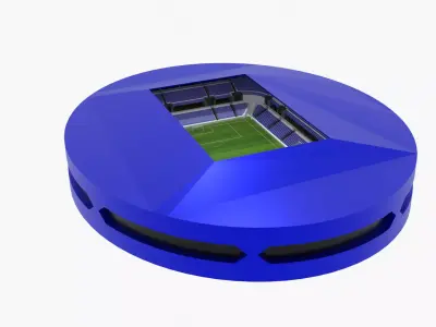 Football Stadium Low-poly 3D model 27