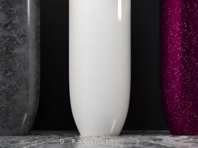 Orchid flower pot with in it 3D model