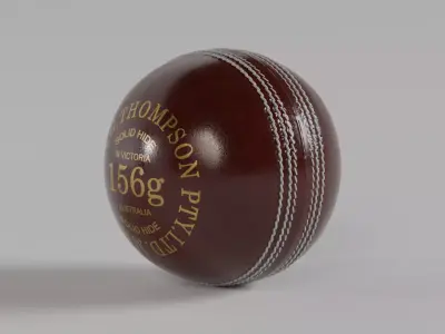 Cricket Ball Leather Red Season Ball world cup ball 3D model