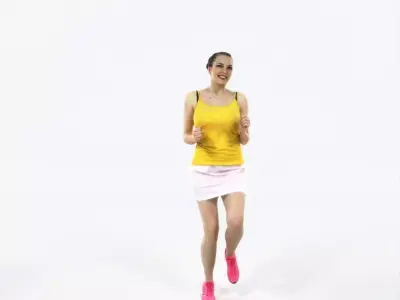 Dream 02A Running Jogging Sports Woman Low-poly 3D model