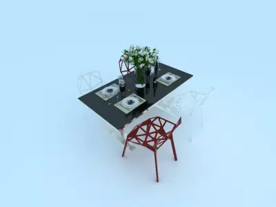 Minimalist table 3D model