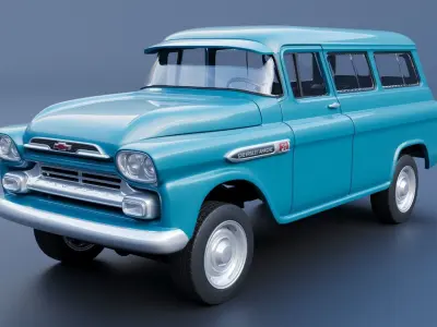 Chevrolet Suburban 1959 3D print model