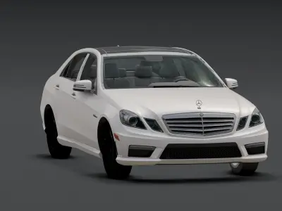 Mercedes class E Low-poly 3D model