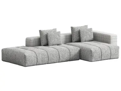 mordern luxury fabric sofa Free 3D model