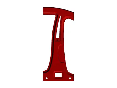 Car central pillar  3D print model