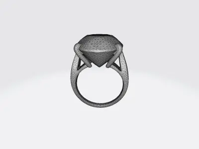 3d Model Wedding Ring  Gold Diamond 3D model