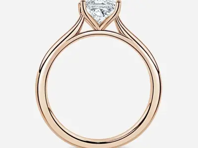 Solitaire Engagement Ring   02 3D print model