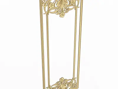 Boiserie Carved Decoration Panel 011 Low-poly 3D model