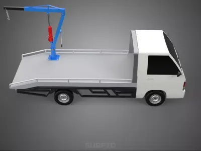 PICKUP TRUCK SWIVEL LIFTING CRANE WINCH HOIST HOOK JIB SLEWING 3D model