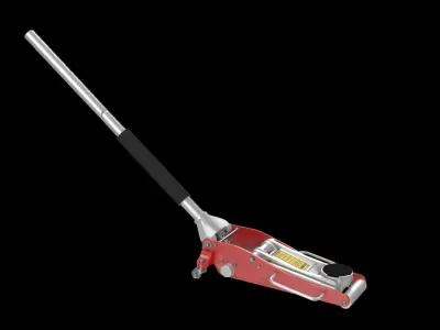 Car Jack Red Floor Low-poly 3D model