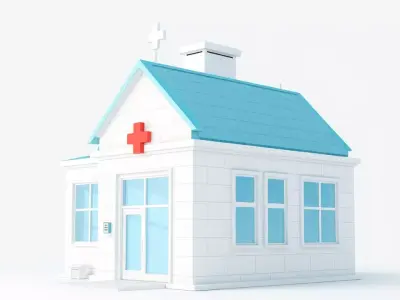 Modern Medical Clinic model pack Low-poly 3D model