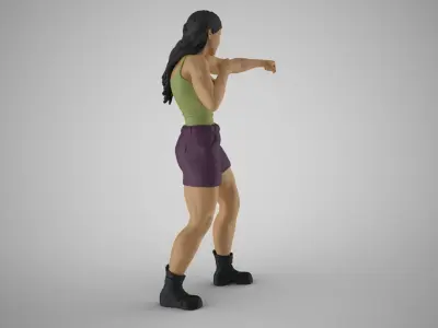 Boxer Woman 3D print model