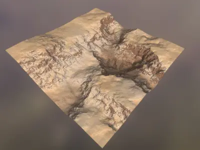 Desert Biome 1 Low-poly 3D model