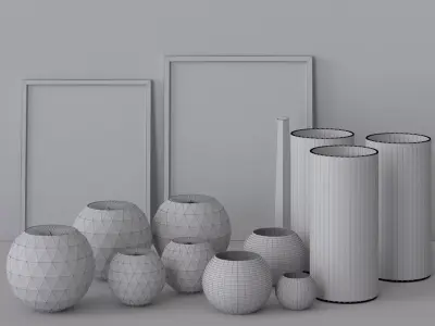 Candles 3D model purchase