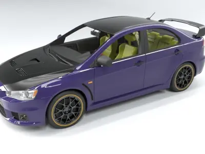 Mitsubishi Lancer Evolution 3d model 3D model