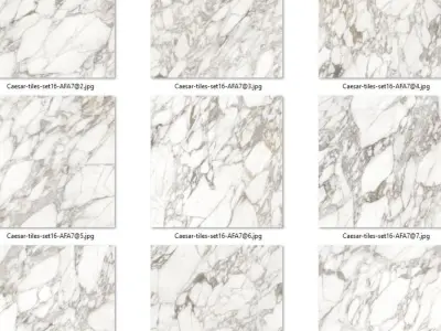 Caesar Set 16 - Luxury Arabesque - White marble Texture