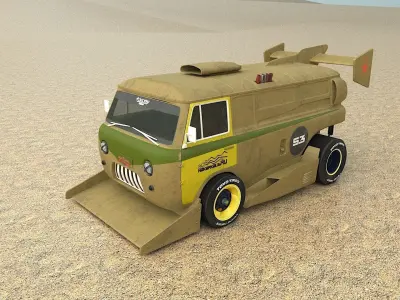 cyber punck car UAZ cyberTruck 3D model
