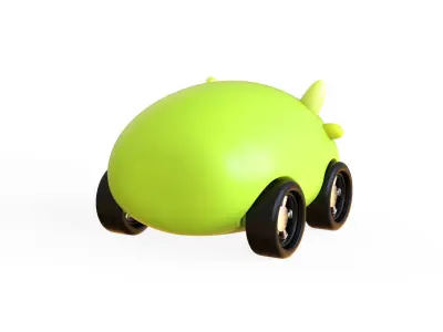 Cartoon Dragon Car Cute  Low-poly 3D model