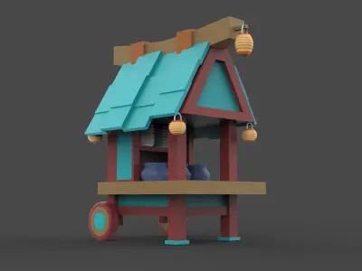 steak car Low-poly 3D model