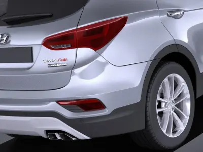 Hyundai SantaFe 2017 VRAY 3D model