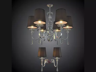 Chandelier with sconce Newport Series 31802 31808 3D model
