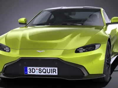 LowPoly Aston Martin Vantage 2019 Low-poly 3D model