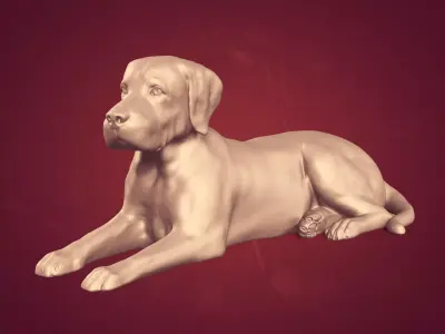 Dog - Labrador Statue  -- Ready for 3D Printing 3D print model