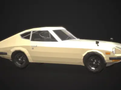 Low-Poly Retro Sports Car 01 Low-poly 3D model