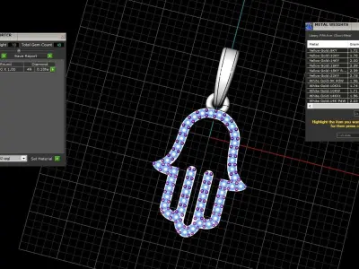 hamsa pendant model 817 3D print model