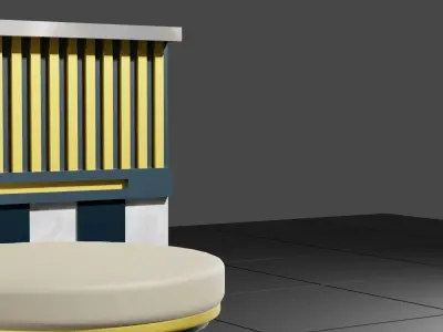 Counter Bar  Luxury Style 3D model