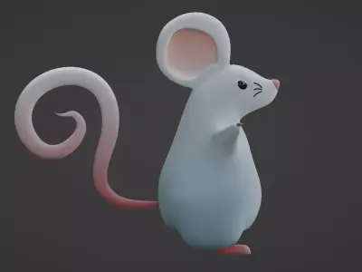 Cartoon Hamster Not Rigged 3D model