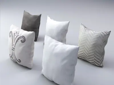 Pillow Set 2 throw pillows 3D model