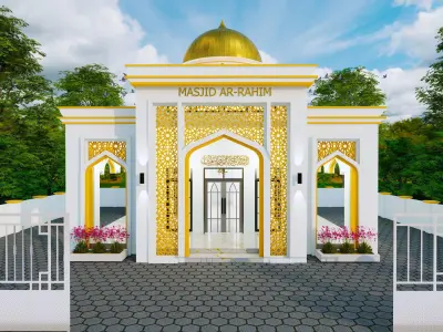 Mosque or Mushola or Prayer Room 3D Architecture design Model  3D model