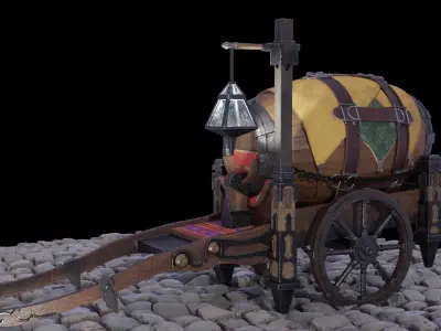 Wine Barrel 3D model