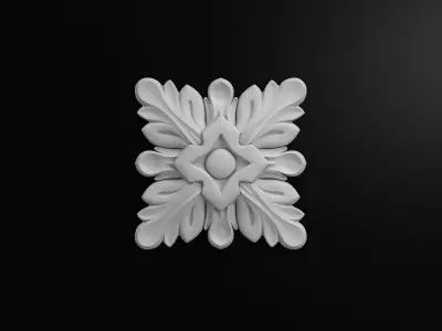 Carved rosette 3D model