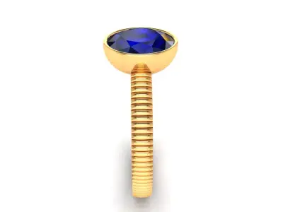 Ring M179 The luxury female ring with gems Oval Cushion Square  3D print model