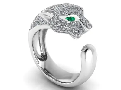 Panther Ring - DIFERENT SIZES 3D print model