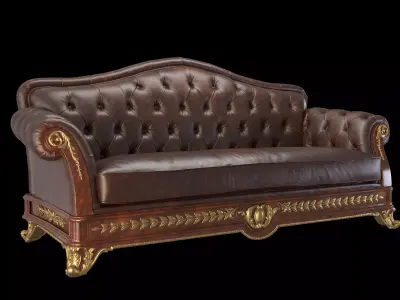 Leather sofa 3D model