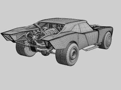 The Batman Batmobile 2022 3D model