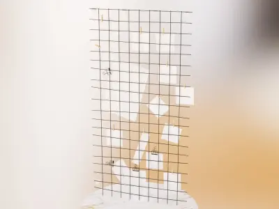 Wire photo hanger 3D model