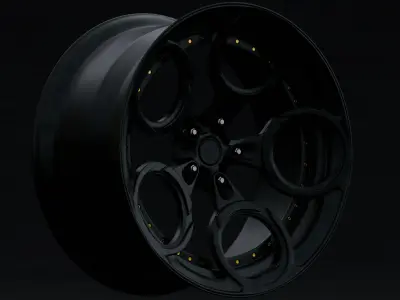 Rotiform ZRH Aftermarket Wheel Low-poly 3D model