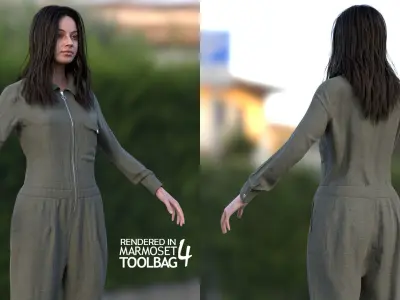 Mens and Womens Jumpsuits 3D Model Collection