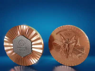 Paris 2024 Olympic Medal 3D print model