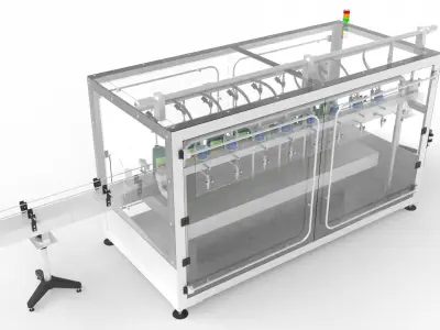 Oil Lubricants Filling Machine 3D model