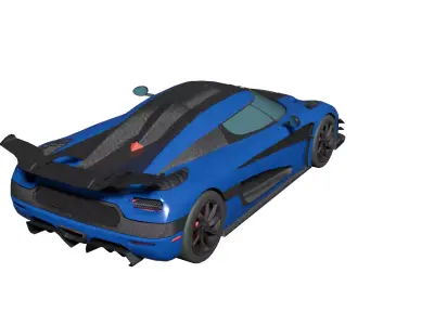 Hyper Sports Car Low-poly 3D model