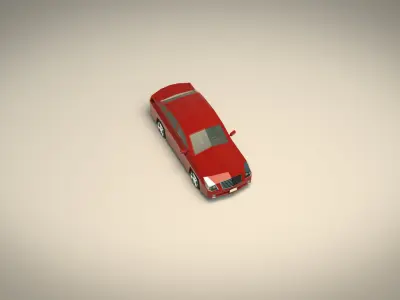 Low Poly Sedan Car 12 Low-poly 3D model