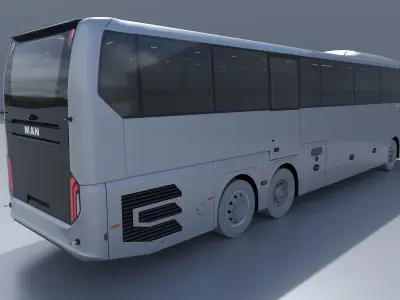 City Bus with interior 3D model