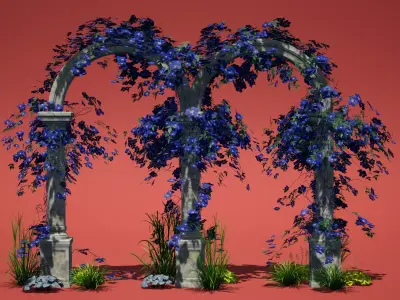 Garden Decorations Elements  Collections Pack - 65  3D model