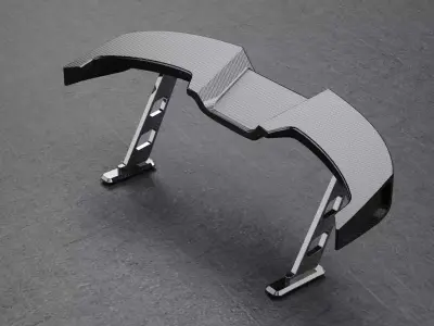 Spoiler technical carbon industrial 3D model